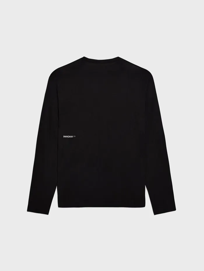 PANGAIA Infinited Fiber Long Sleeve TShirt Black Men Tshirts and Tops