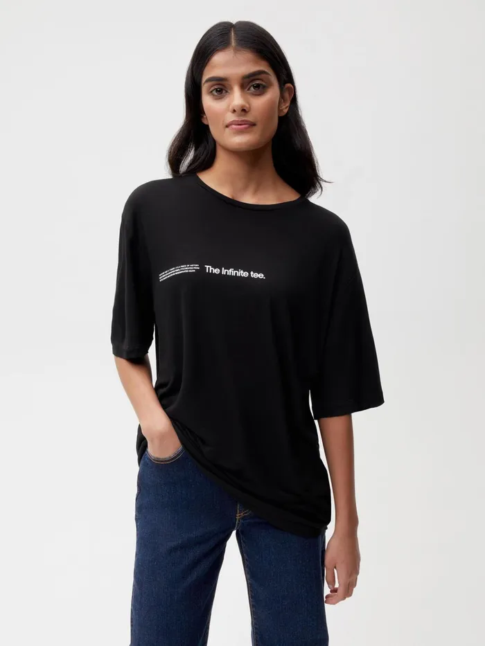 PANGAIA Infinited Fiber TShirt Black Women Tshirts and Tops