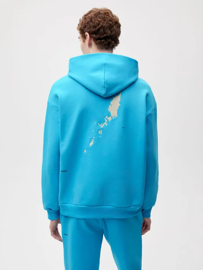PANGAIA Island Capsule 365 Signature Hoodie Palau Blue Men Hoodies