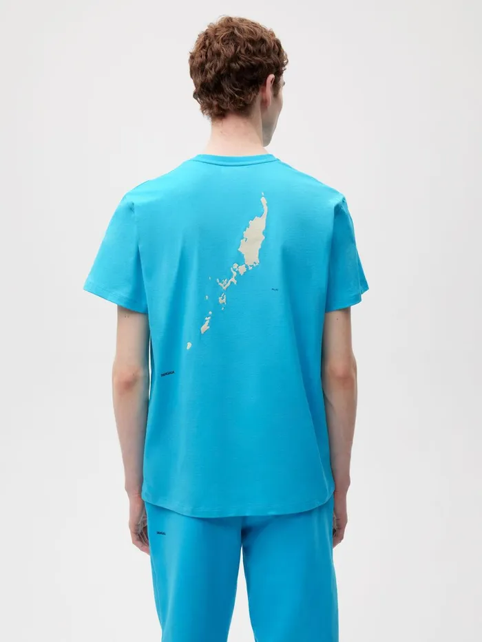 PANGAIA Island Capsule PPRMINT Organic Cotton Tshirt Palau Blue Women Tshirts and Tops