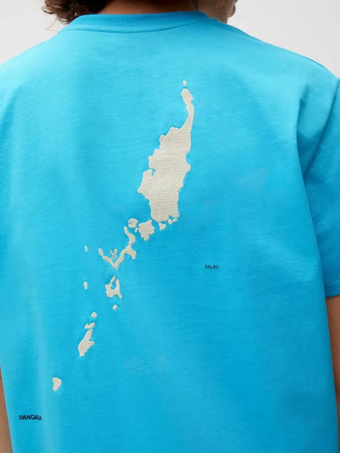 PANGAIA Island Capsule PPRMINT Organic Cotton Tshirt Palau Blue Women Tshirts and Tops