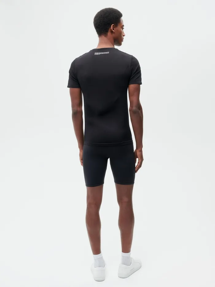 PANGAIA Mens Activewear Bike Shorts 20 Black Men Activewear