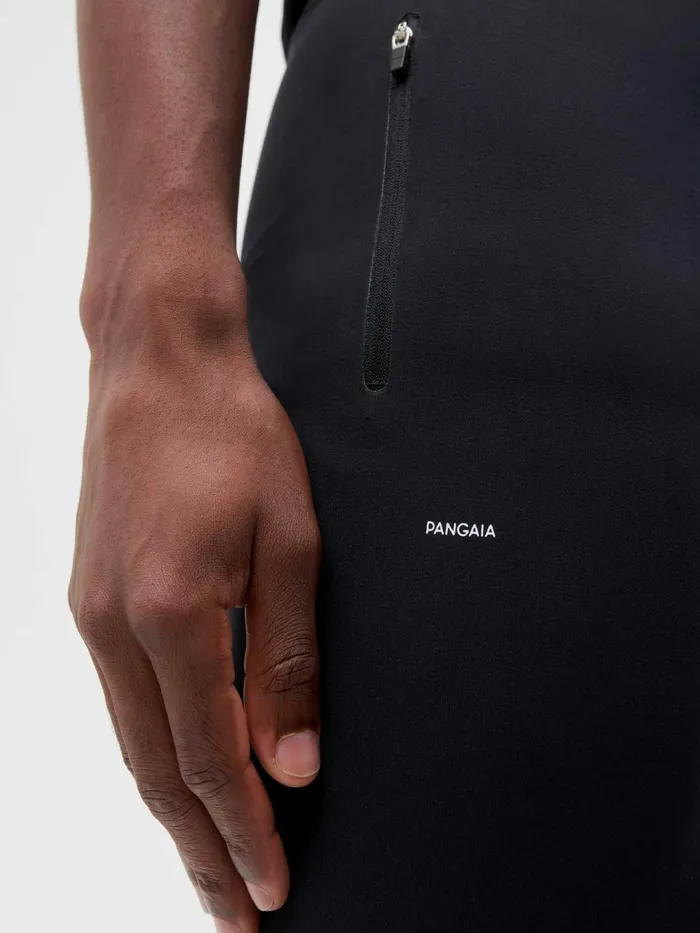 PANGAIA Mens Activewear Bike Shorts 20 Black Men Shorts