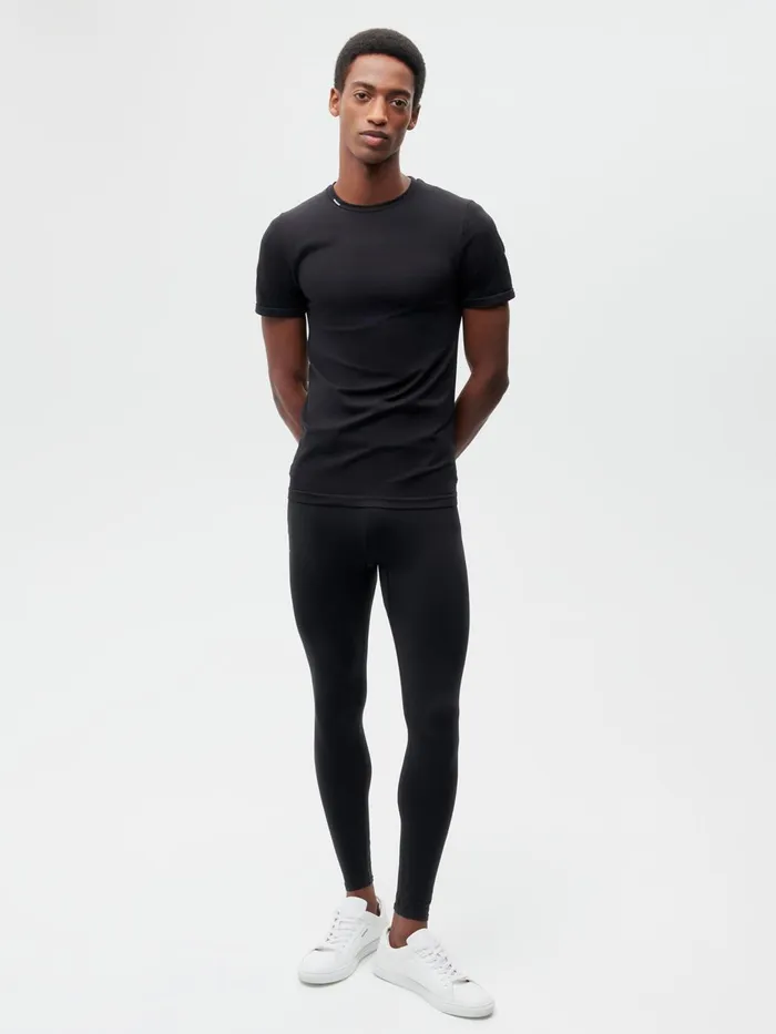 PANGAIA Mens Activewear Leggings 20 Black Men Track Pants and Pants