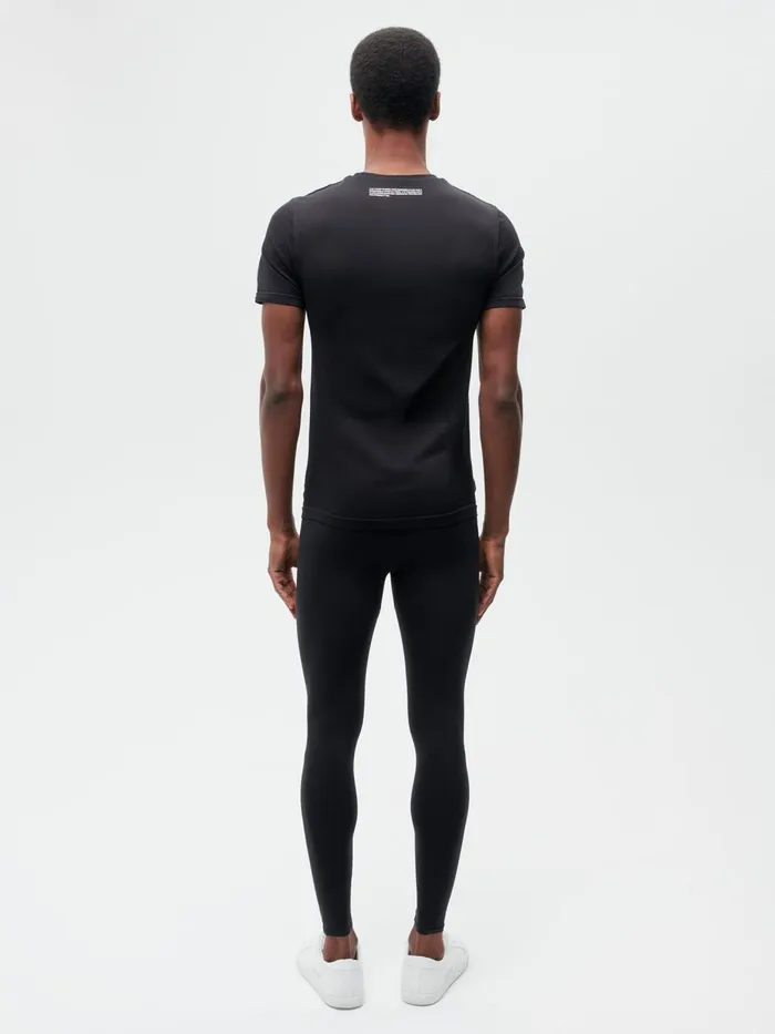 PANGAIA Mens Activewear Leggings 20 Black Men Track Pants and Pants