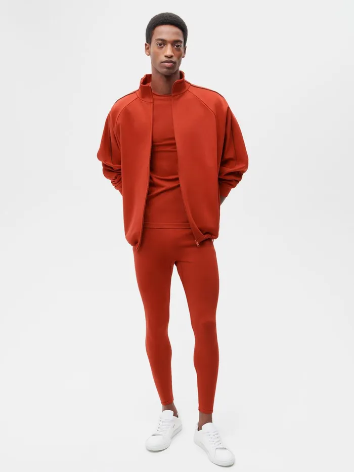 PANGAIA Mens Activewear Leggings 20 Jasper Red Men Activewear