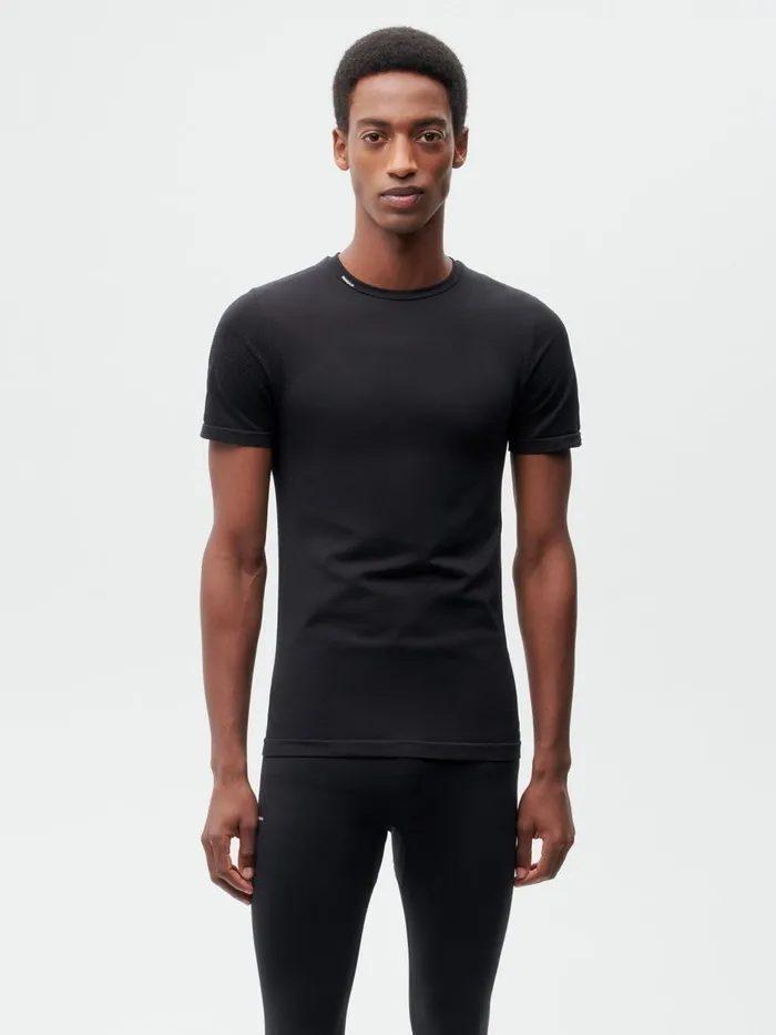 PANGAIA Mens Activewear Tshirt 20 Black Men Tshirts and Tops