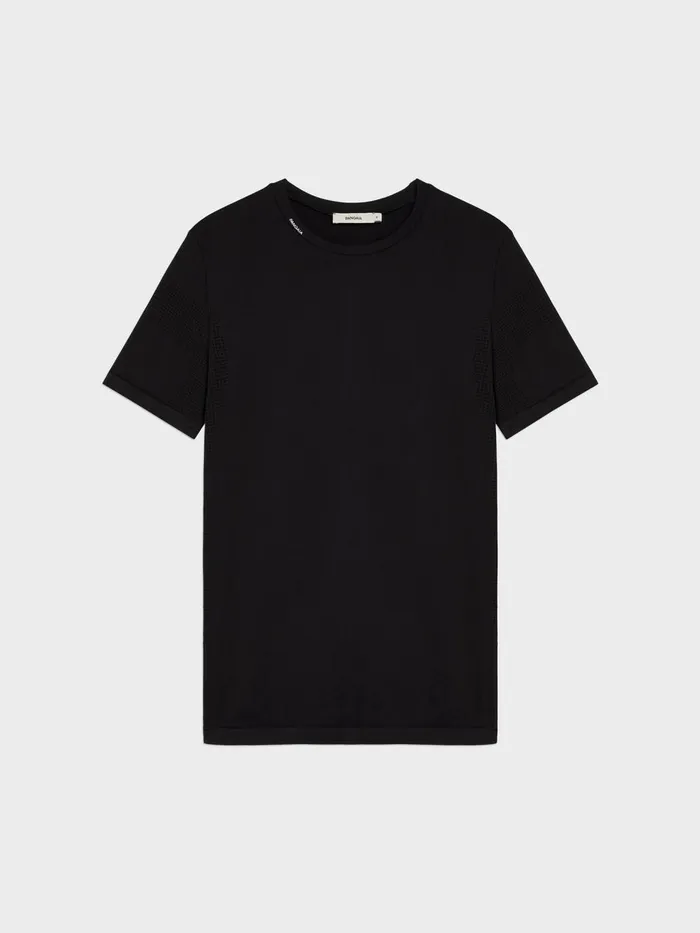 PANGAIA Mens Activewear Tshirt 20 Black Men Tshirts and Tops