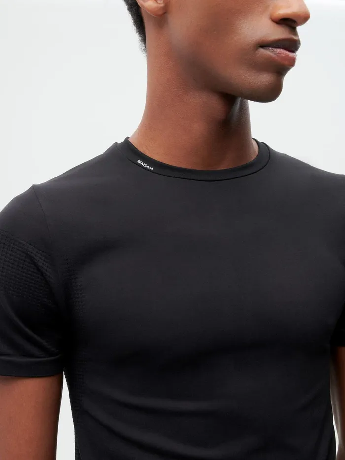 PANGAIA Mens Activewear Tshirt 20 Black Men Tshirts and Tops
