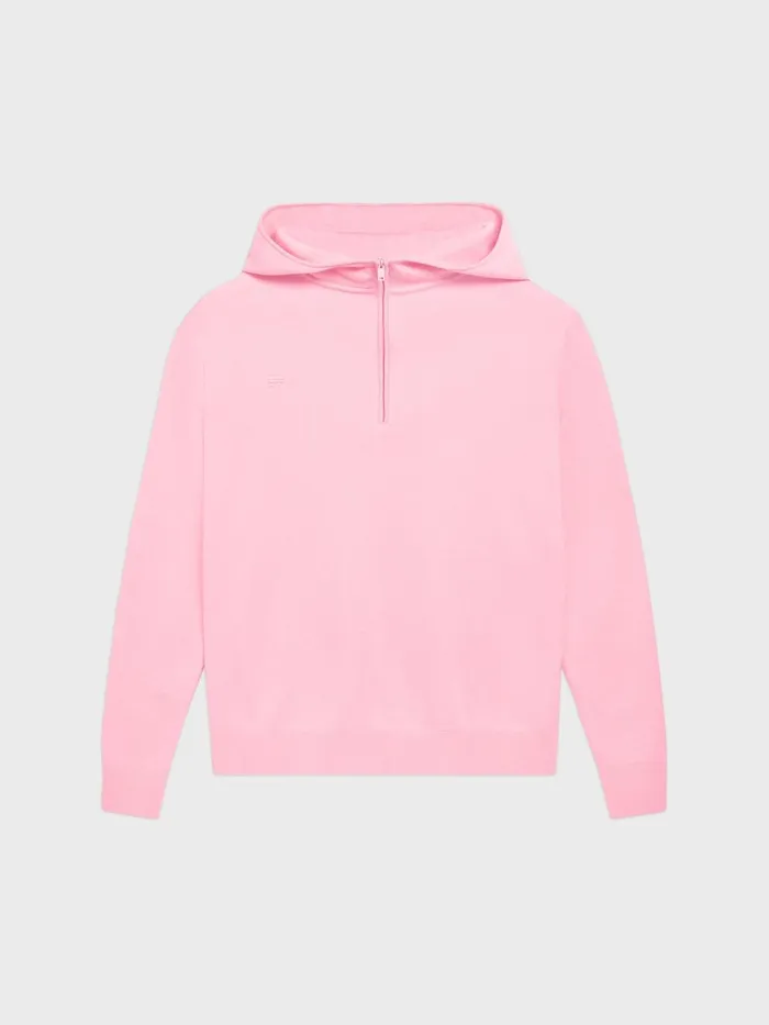 PANGAIA Merino Half Zip Hoodie Sakura Pink Men Knitwear
