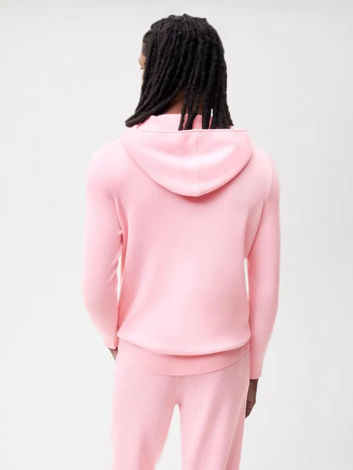 PANGAIA Merino Half Zip Hoodie Sakura Pink Men Knitwear