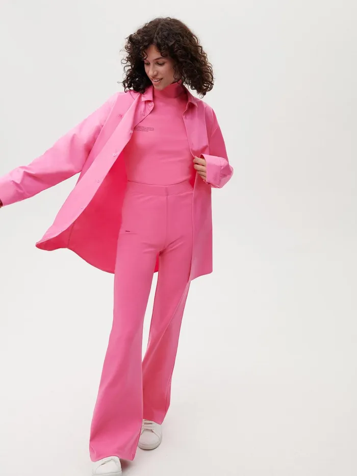 PANGAIA Move Flared Pants Flamingo Pink Women Track Pants and Pants