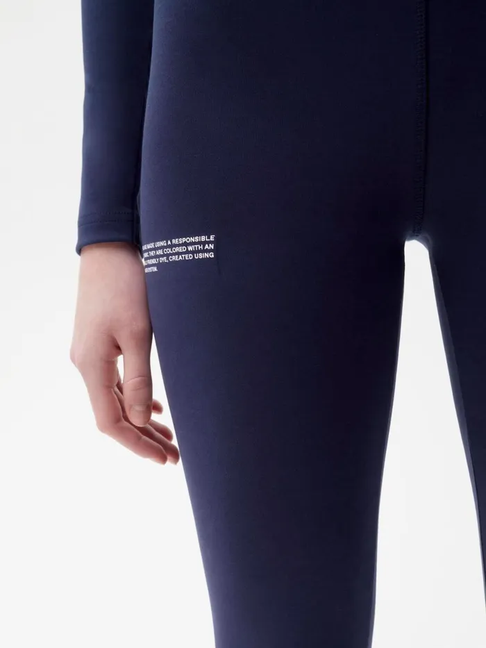 PANGAIA Move Leggings Navy Blue Women Track Pants and Pants