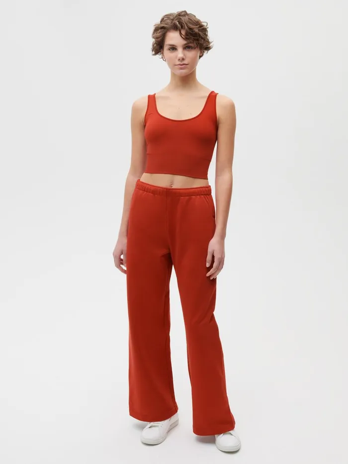 PANGAIA Move Wide Leg Pants Jasper Red Women Activewear