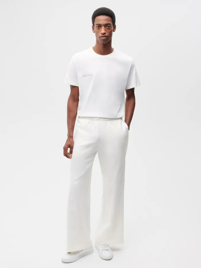 PANGAIA Move Wide Leg Pants Off White Men Track Pants and Pants
