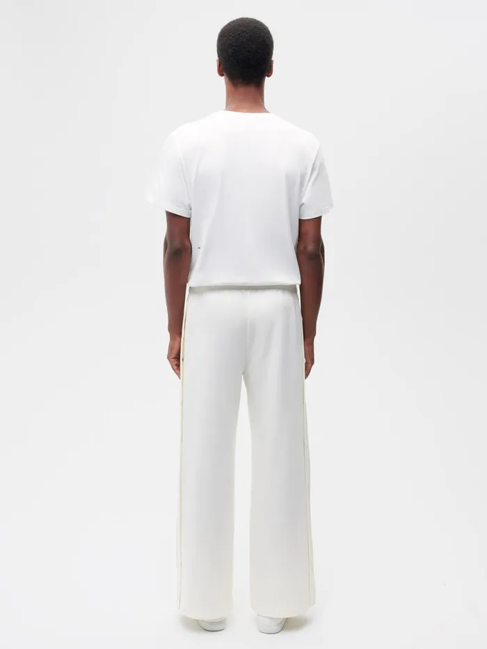 PANGAIA Move Wide Leg Pants Off White Men Track Pants and Pants