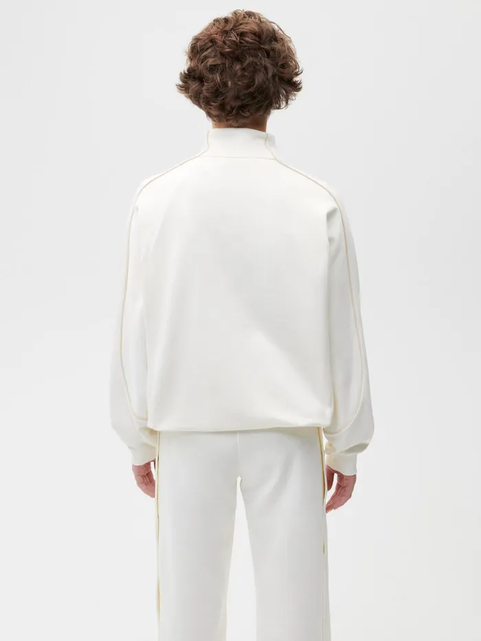 PANGAIA Move Zipped Jacket Off White Men Jackets and Outerwear
