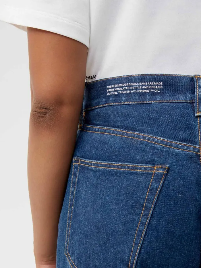 PANGAIA Nettle Denim HighRise Jeans Mid Wash Women Denim