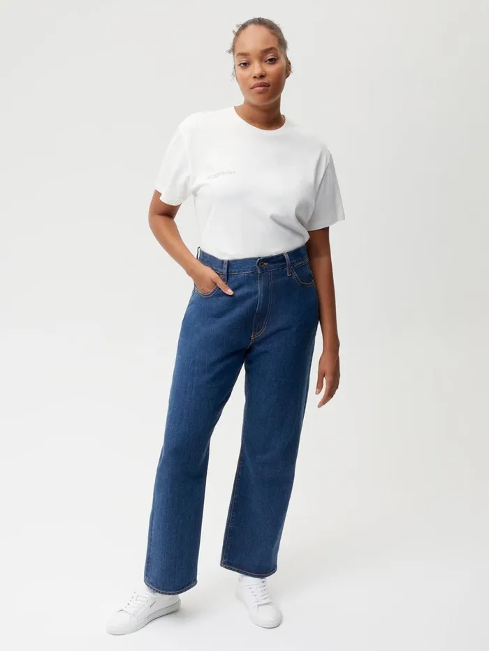 PANGAIA Nettle Denim HighRise Jeans Mid Wash Women Denim