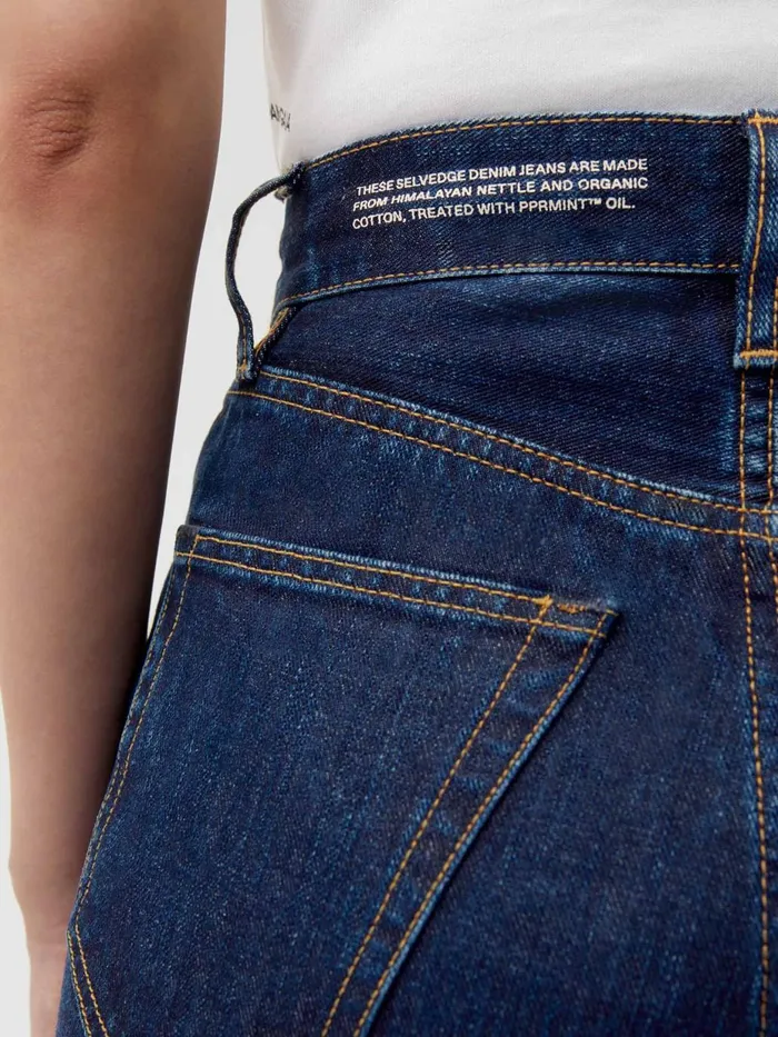 PANGAIA Nettle Denim HighRise Jeans Rinse Wash Women Denim