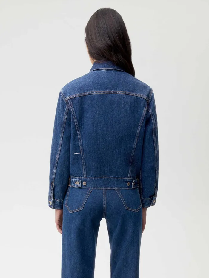 PANGAIA Nettle Denim Jacket Mid Wash Men Jackets and Outerwear