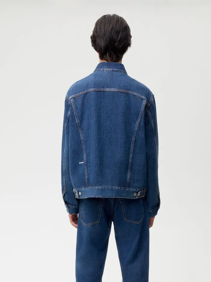 PANGAIA Nettle Denim Jacket Mid Wash Men Jackets and Outerwear