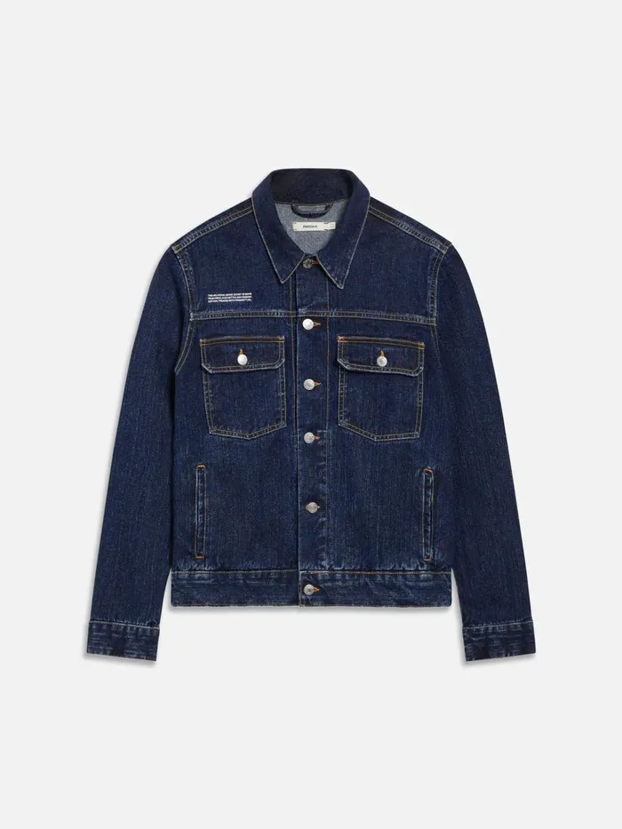 PANGAIA Nettle Denim Jacket Rinse Wash Women Jackets and Outerwear