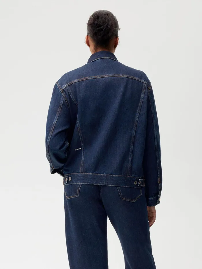 PANGAIA Nettle Denim Jacket Rinse Wash Women Jackets and Outerwear