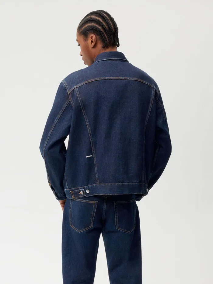 PANGAIA Nettle Denim Jacket Rinse Wash Women Jackets and Outerwear