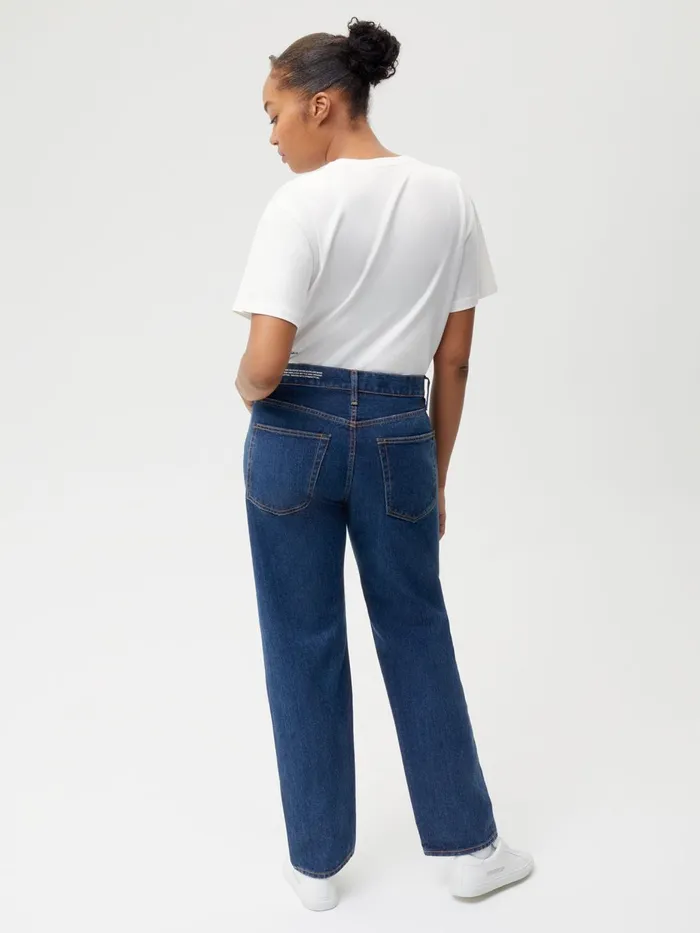 PANGAIA Nettle Denim Straight Leg Jeans Mid Wash Men Denim