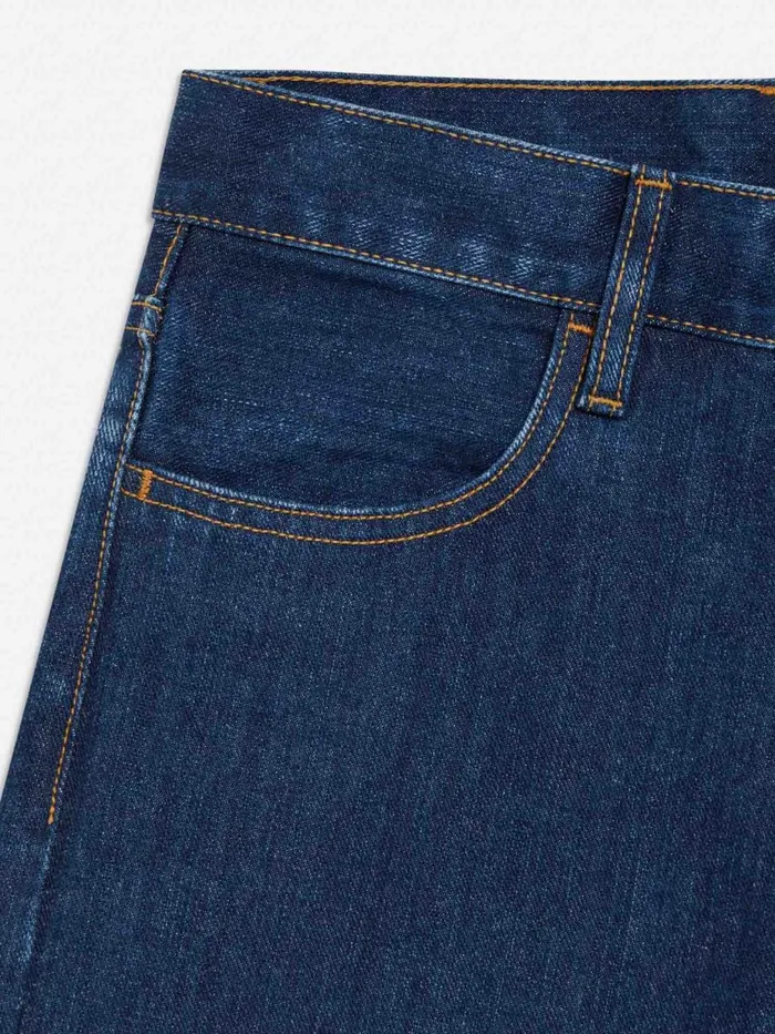 PANGAIA Nettle Denim Straight Leg Jeans Mid Wash Men Denim