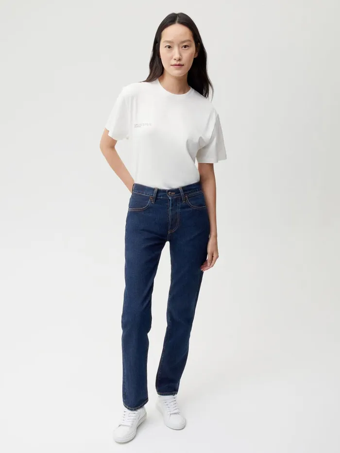 PANGAIA Nettle Denim Straight Leg Jeans Rinse Wash Men Denim