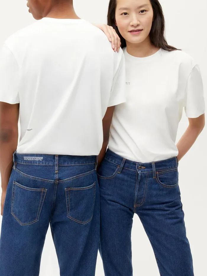 PANGAIA Nettle Denim Straight Leg Jeans Rinse Wash Men Denim