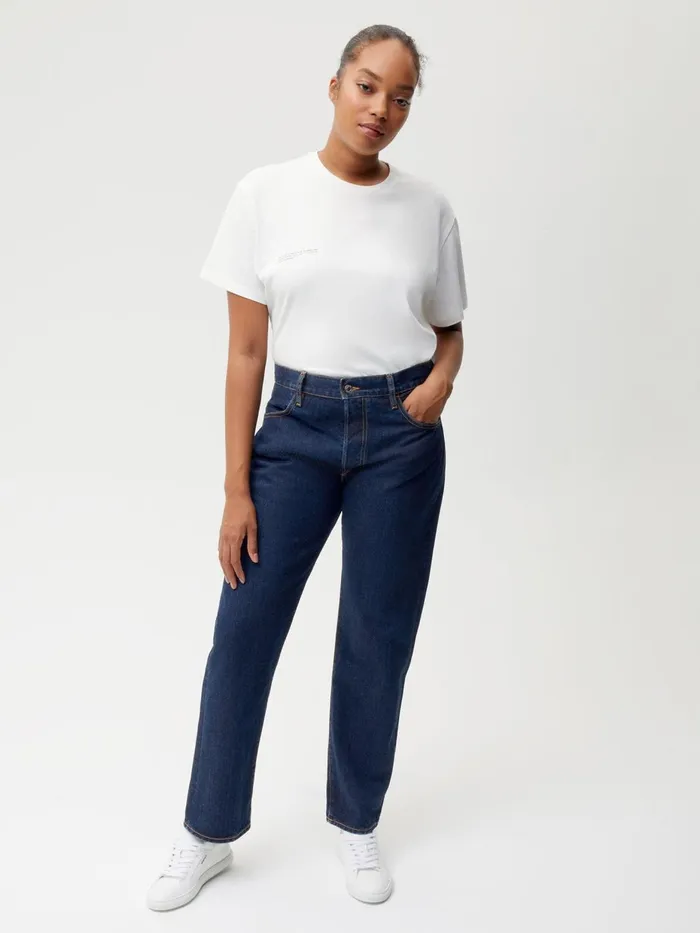 PANGAIA Nettle Denim Straight Leg Jeans Rinse Wash Men Denim