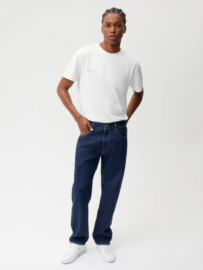 PANGAIA Nettle Denim Straight Leg Jeans Rinse Wash Men Denim