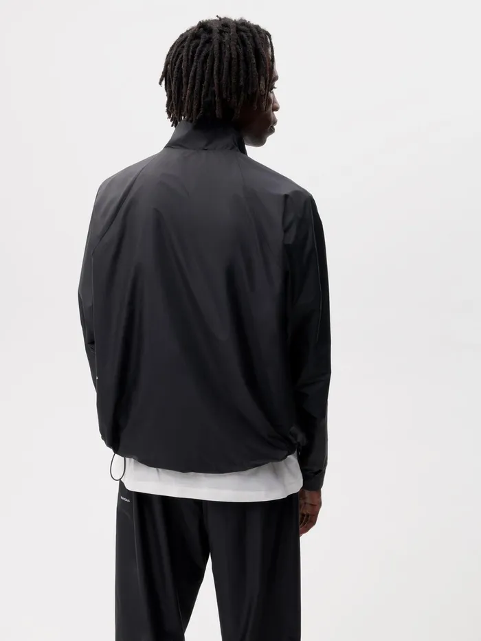 PANGAIA Nylon Half Zip Jacket Black Men Jackets and Outerwear