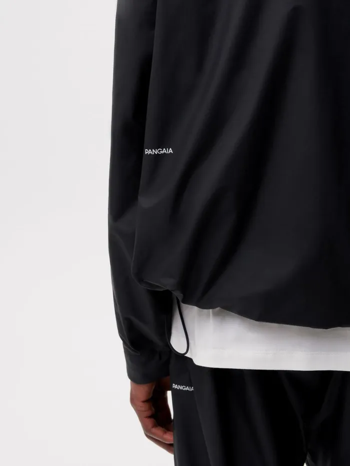 PANGAIA Nylon Half Zip Jacket Black Men Jackets and Outerwear