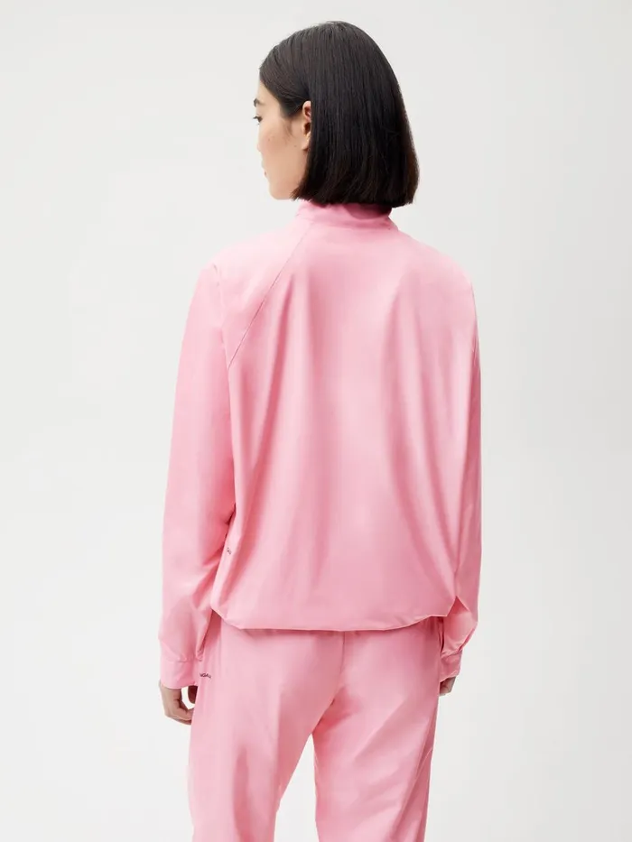 PANGAIA Nylon Half Zip Jacket Sakura Pink Women Jackets and Outerwear