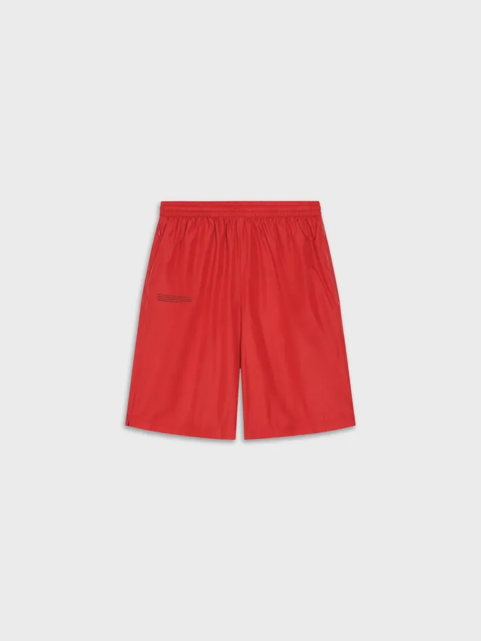 PANGAIA Nylon Long Shorts Apple Red Men Activewear