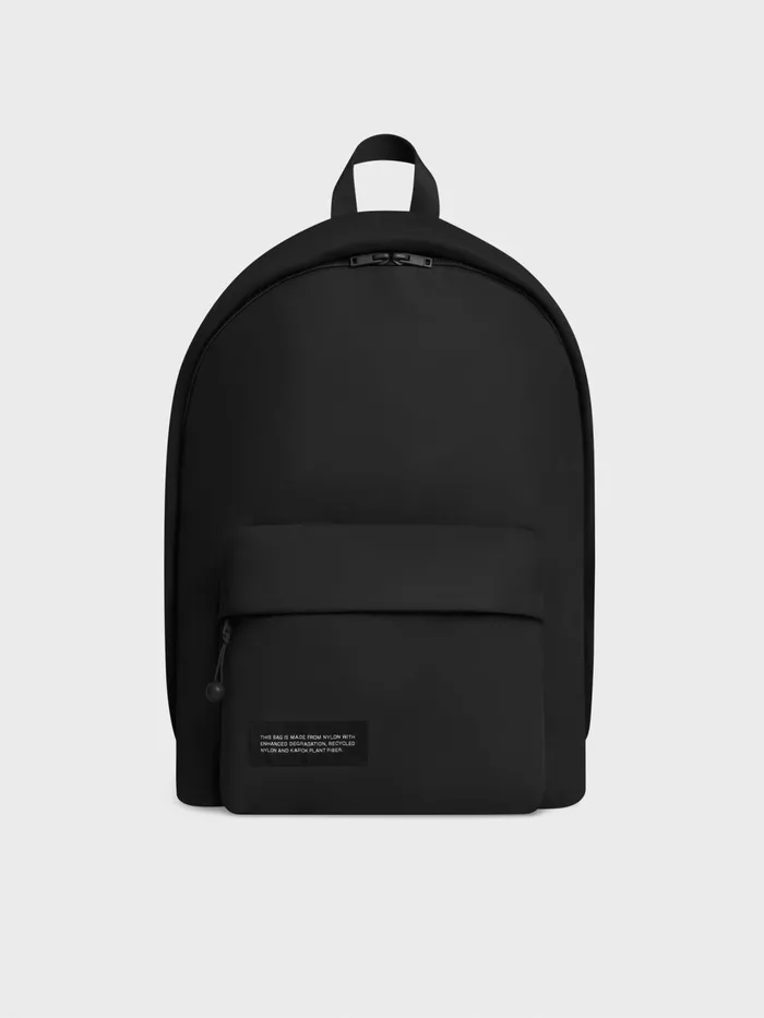 PANGAIA Nylon Padded Backpack Black WomenMen Bags