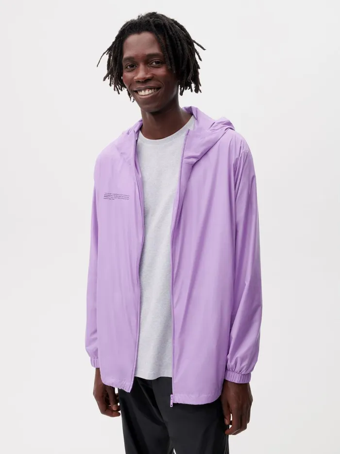 PANGAIA Nylon Zipped Hoodie Orchid Purple Men Hoodies