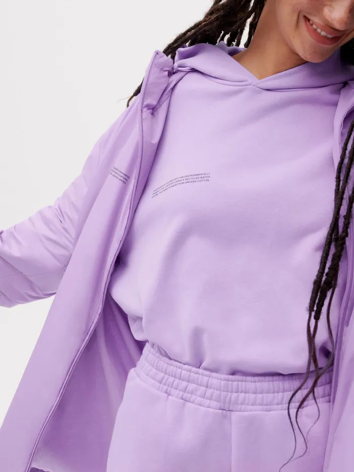 PANGAIA Nylon Zipped Hoodie Orchid Purple Men Hoodies