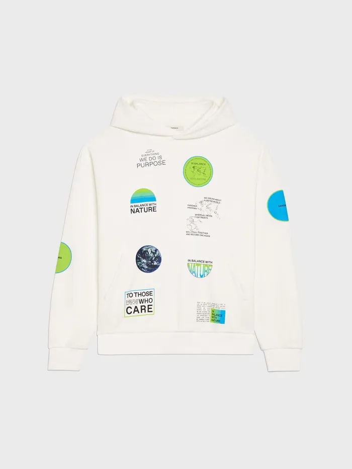 PANGAIA One Heart Many Hands Hoodie Off White Men Hoodies