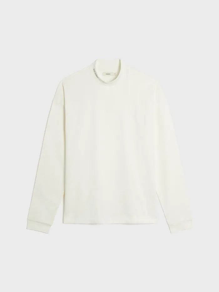 PANGAIA Organic Cotton High Neck Long Sleeve Tshirt With CFIBER Off White Men Tshirts and Tops PANGAIA Organic Cotton High Neck Long Sleeve Tshirt With CFIBER Off White Men Tshirts and Tops