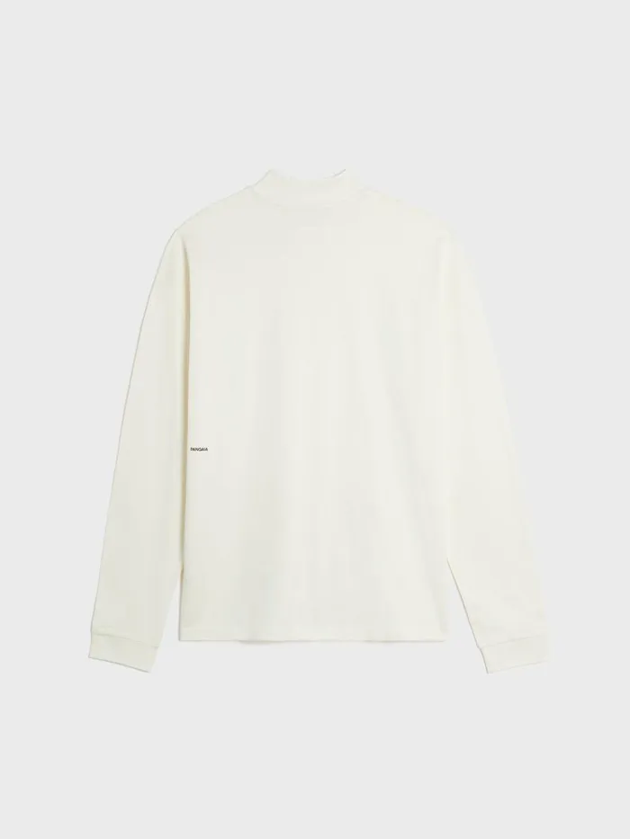 PANGAIA Organic Cotton High Neck Long Sleeve Tshirt With CFIBER Off White Men Tshirts and Tops PANGAIA Organic Cotton High Neck Long Sleeve Tshirt With CFIBER Off White Men Tshirts and Tops