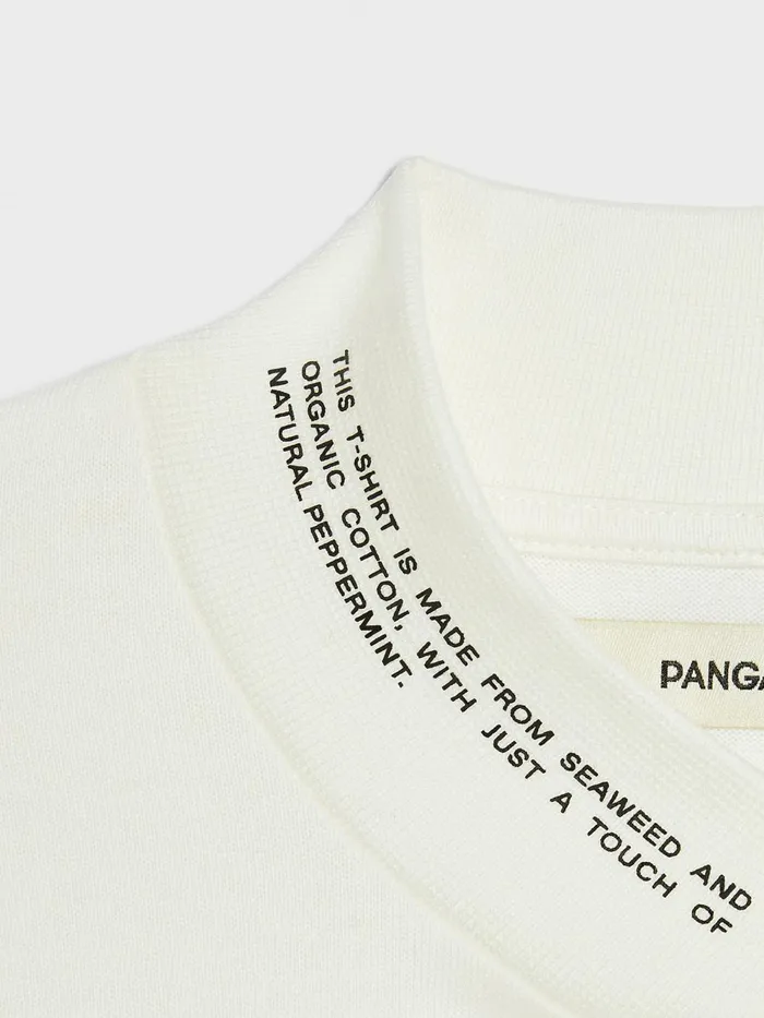 PANGAIA Organic Cotton High Neck Long Sleeve Tshirt With CFIBER Off White Women Tshirts and Tops PANGAIA Organic Cotton High Neck Long Sleeve Tshirt With CFIBER Off White Women Tshirts and Tops