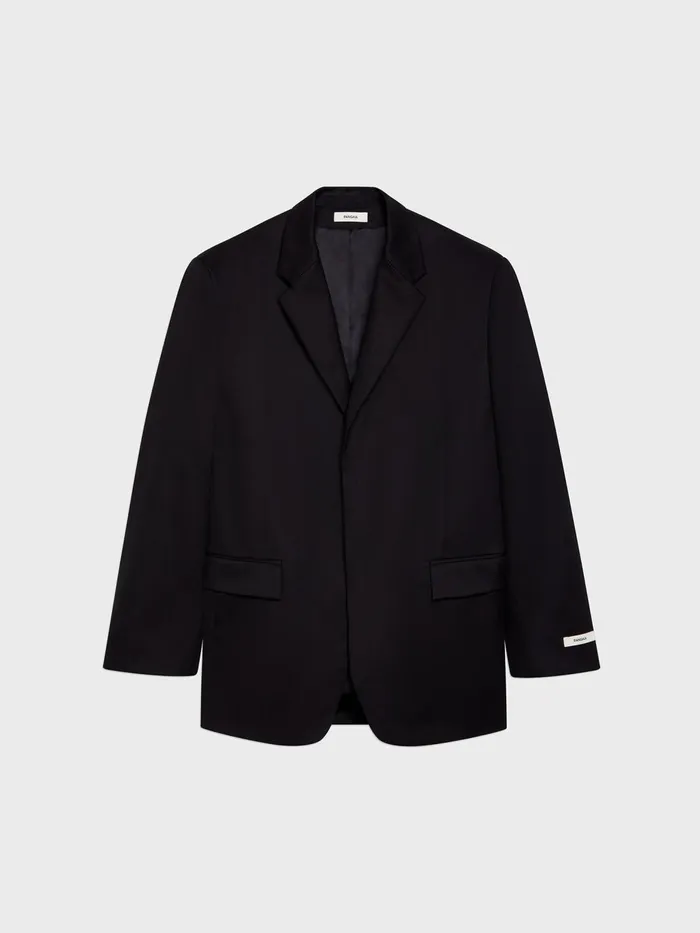 PANGAIA Organic Cotton Oversized Tailored Jacket Black Women Tailoring