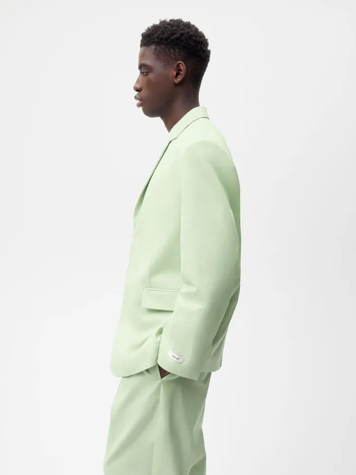 PANGAIA Organic Cotton Oversized Tailored Jacket Pistachio Women Tailoring