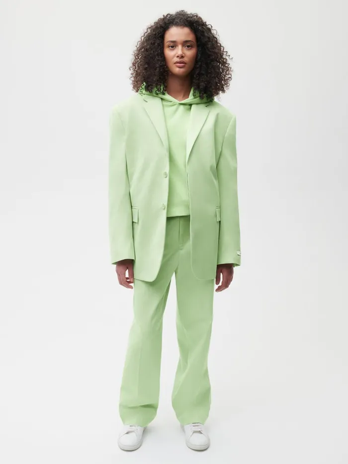 PANGAIA Organic Cotton Oversized Tailored Jacket Pistachio Women Tailoring