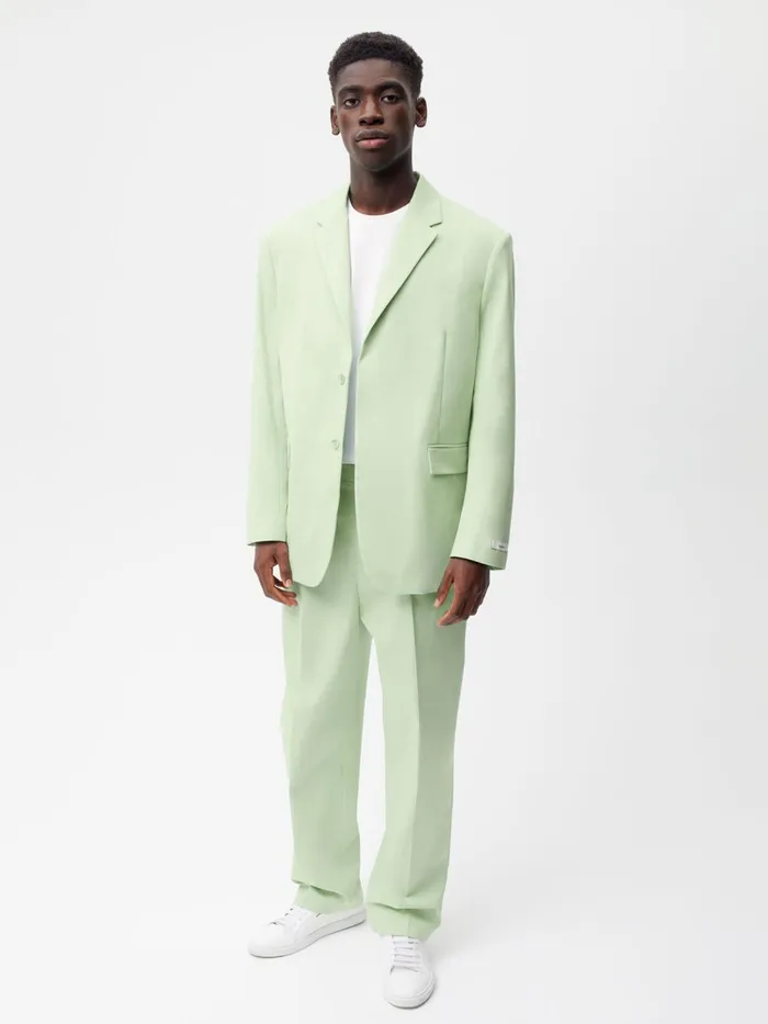 PANGAIA Organic Cotton Oversized Tailored Jacket Pistachio Women Tailoring